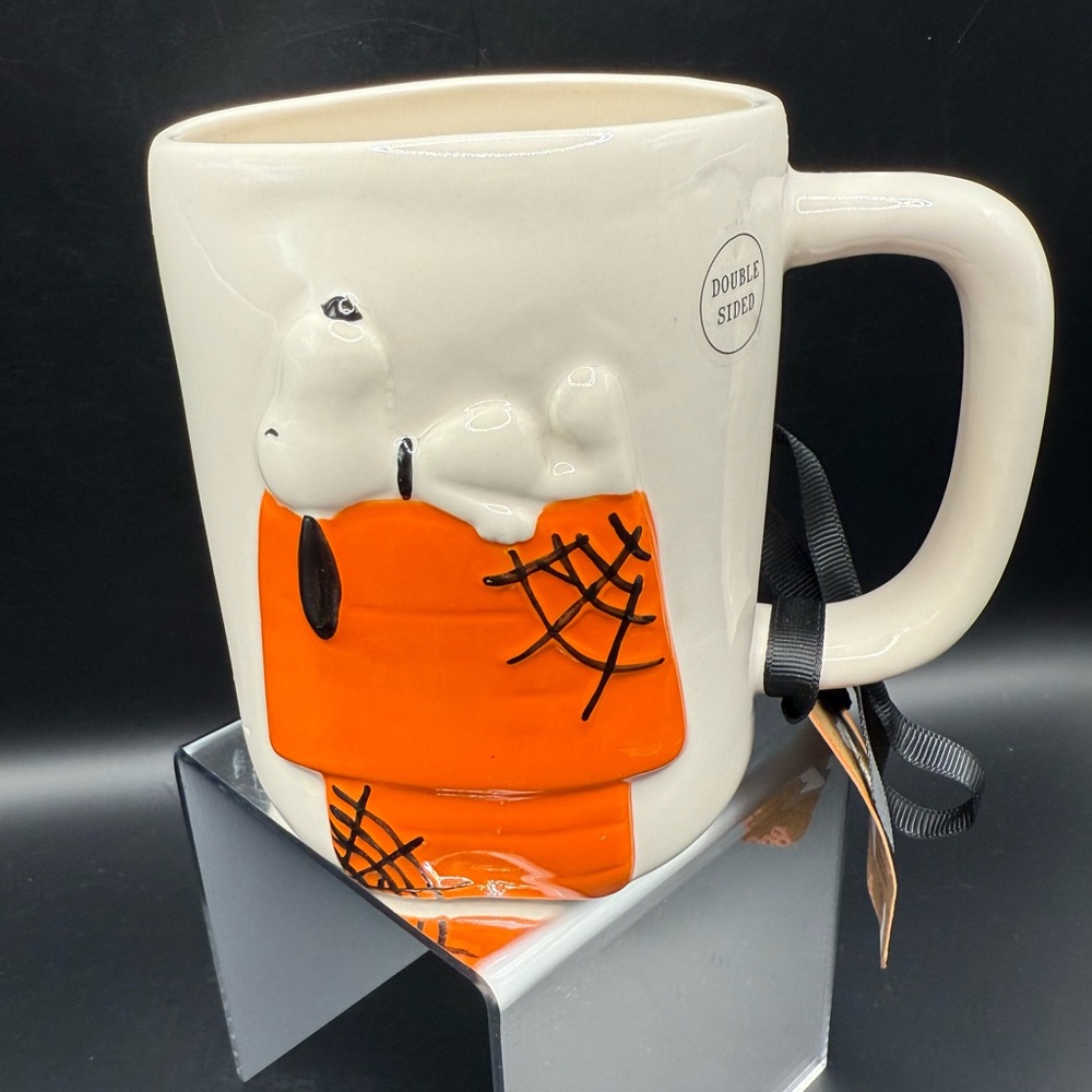 **NEW 2025*** Rae Dunn Peanuts Snoopy Mug with Orange and Black Details  NWT
